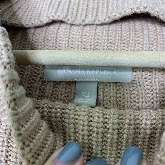 Banana Republic camel mock neck sweater size xs - Picture 4 of 6
